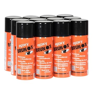 12 x 400ml Brunox Epoxy Rostumwandler Rostschutz Grundierung Anti Rost