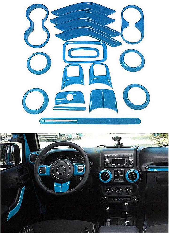 18 PCS FULL SET Innen Dekoration Verkleidung für Jeep Wrangler Cab 4