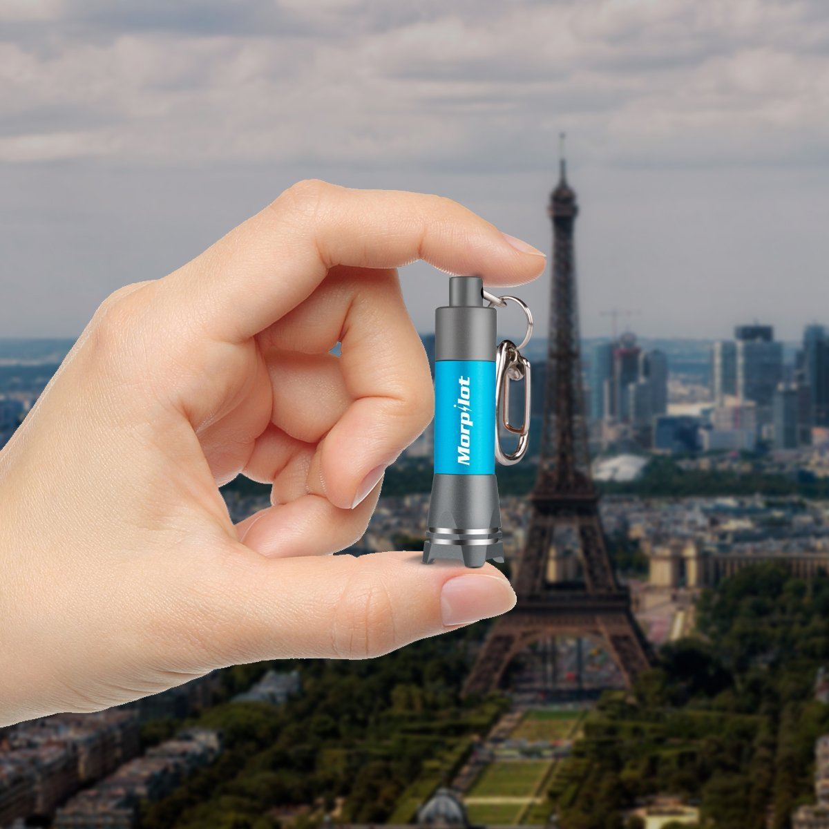 Small LED Torches, Morpilot Mini Keyring Torches with Bright White Light, Portable Small Flashlights for Kids, Durable & Waterproof, 4 Pack (Black, Rose Red, Orange, Blue), Batteries Included