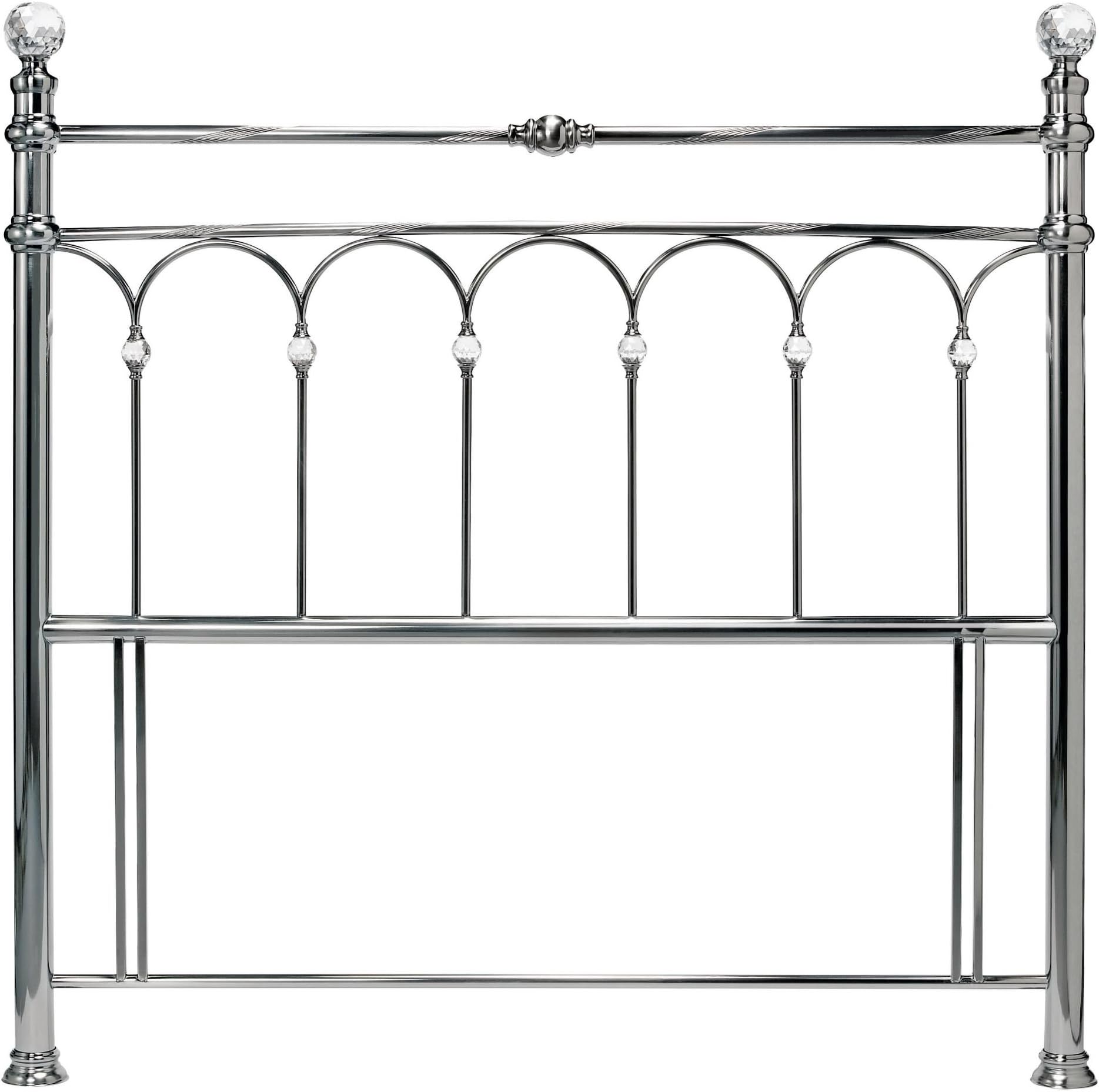 Bentley Designs Krystal Antique Nickel 5ft KIng Size Metal Headboard 2466H