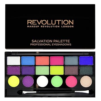 Amazon Com Makeup Revolution 18 Shade Eyeshadow Salvation Palette