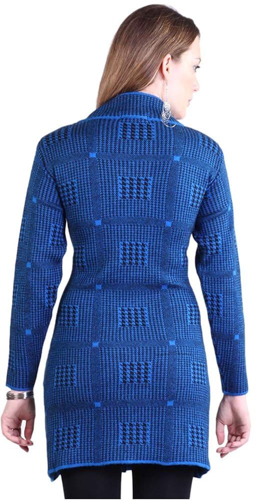 montrex blue double breasted coat for women