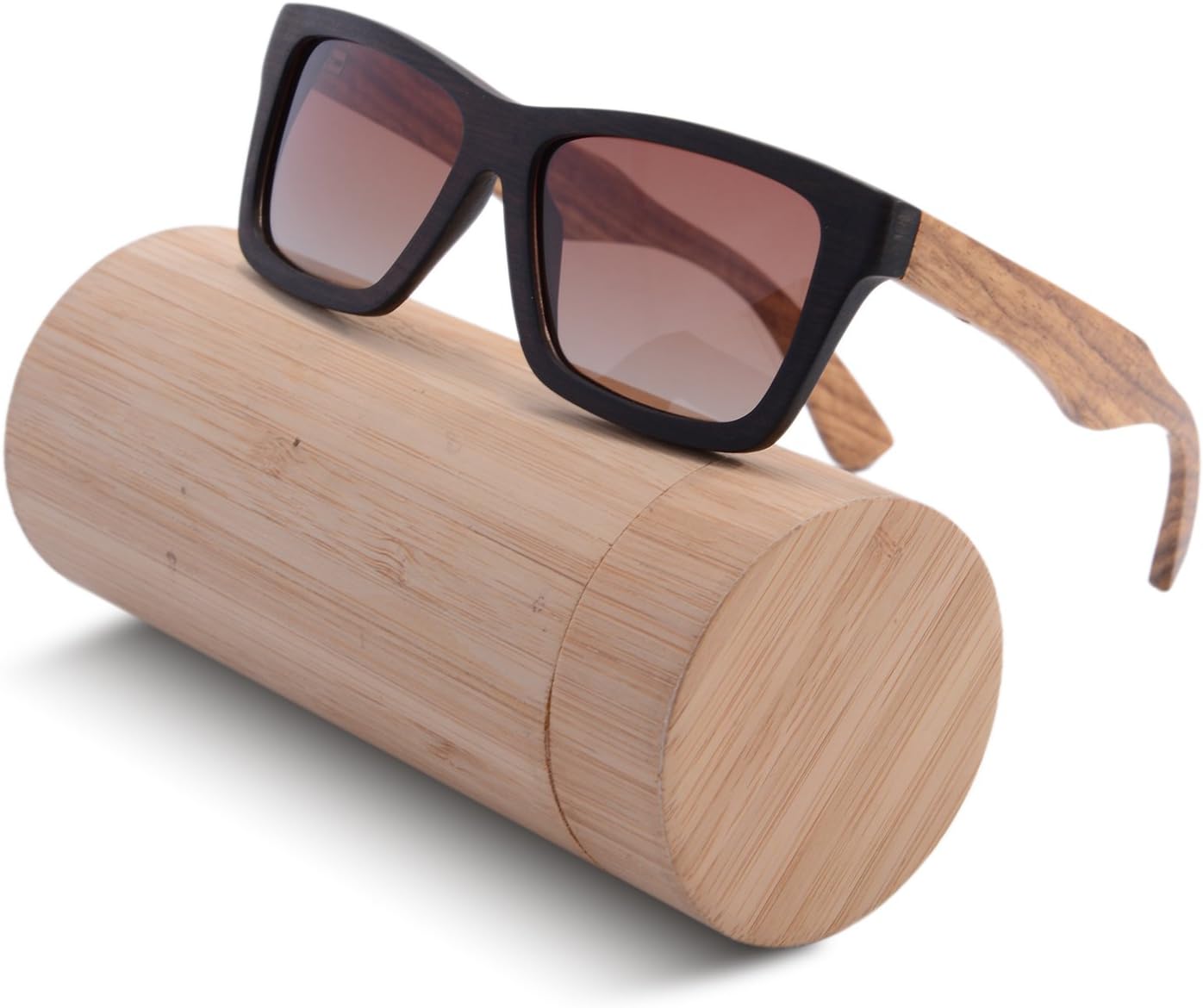 Handmade Wooden Glasses Retro Vintage Wood Sunglasses Polarized with Bamboo Frame and Temple-Z68020