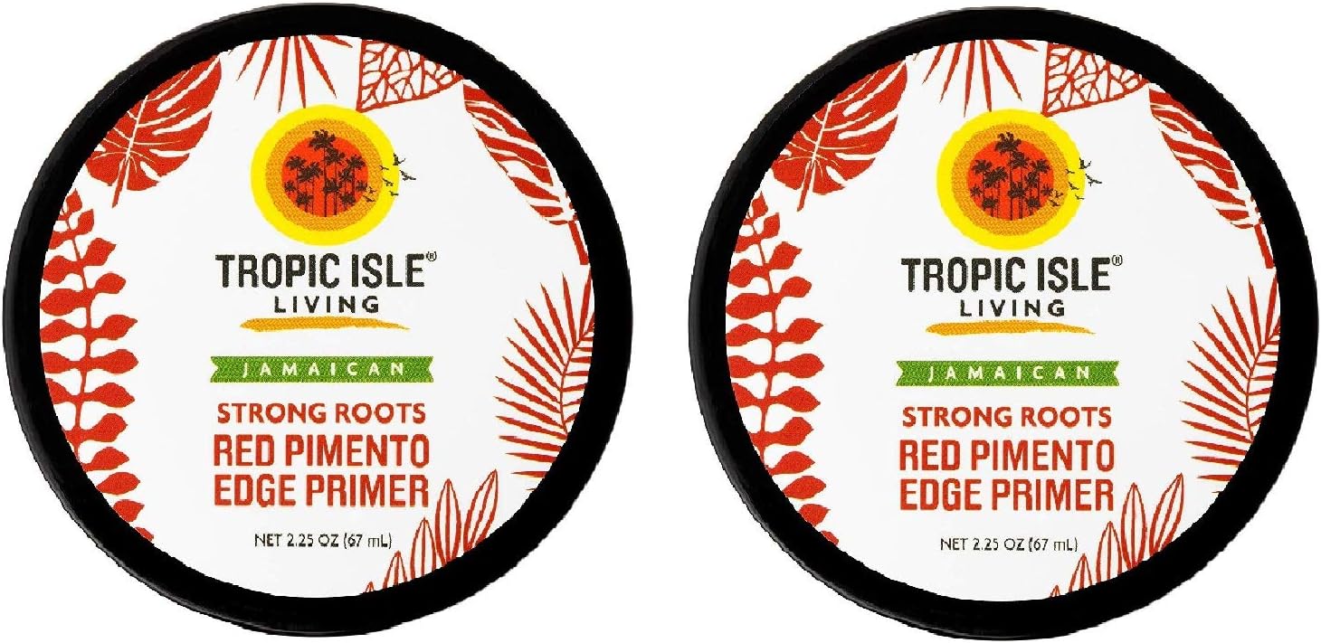 Tropic Isle Living Jamaican Strong Roots Red Pimento Hair Edge Primer 2.25 oz. (2Pack)