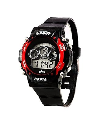 PRIMESHOP Light Powered Movement Digital Black Dial Kids Watch