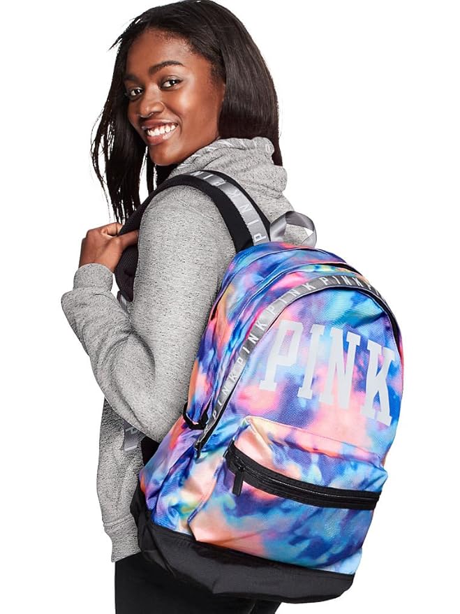 tie dye victoria's secret pink backpack