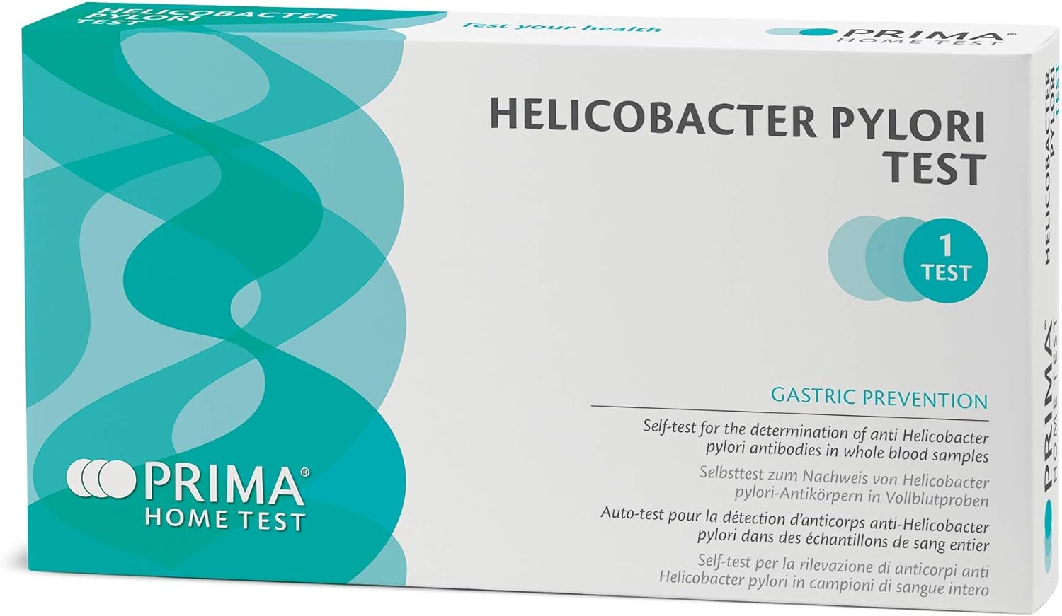 Prima Home Test Prueba De Helicobacter Pylori Examen De Infecciones Estomacales Amazon Es Salud Y Cuidado Personal