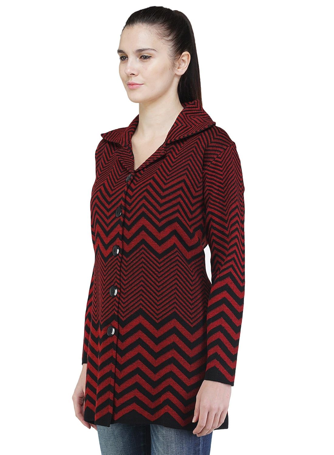 montrex red color stylish women cardigans
