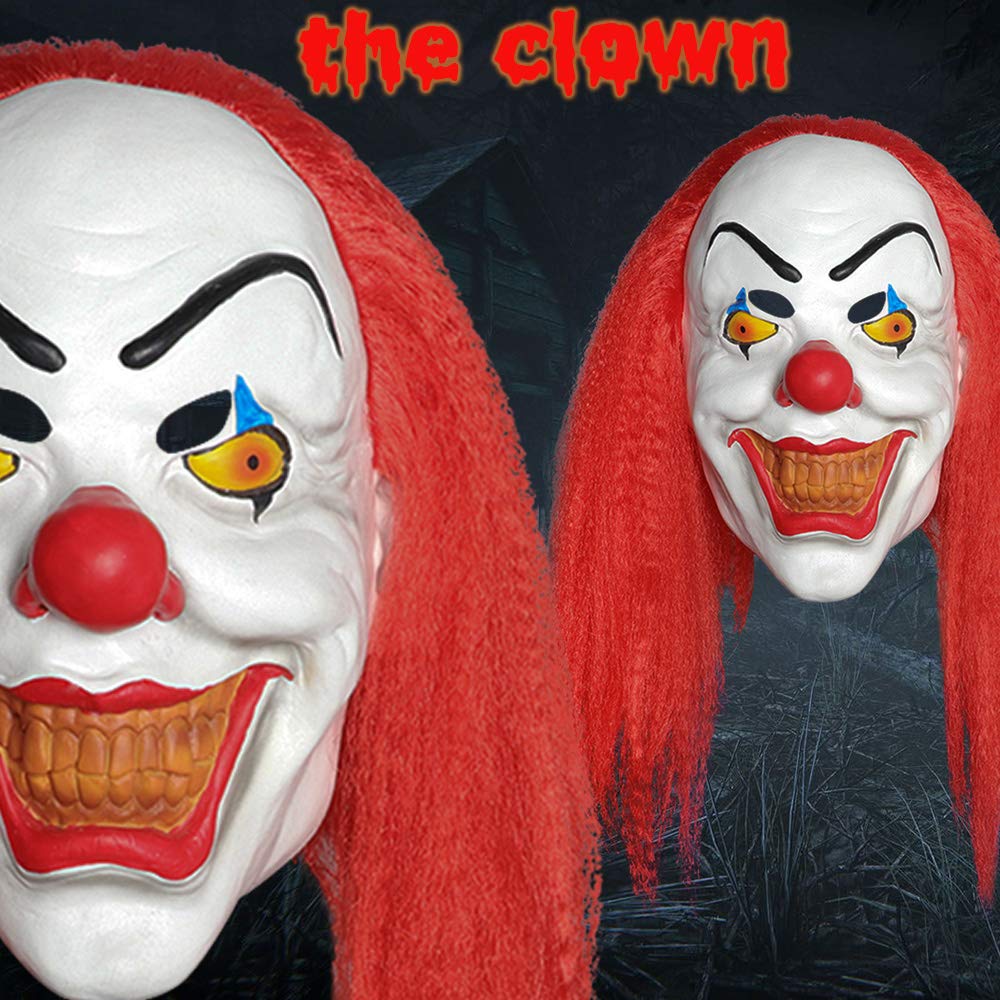 Halloween Scary Clown Mask Pennywise Stephen King\'s It Mask Halloween Horror Decoration for Adults