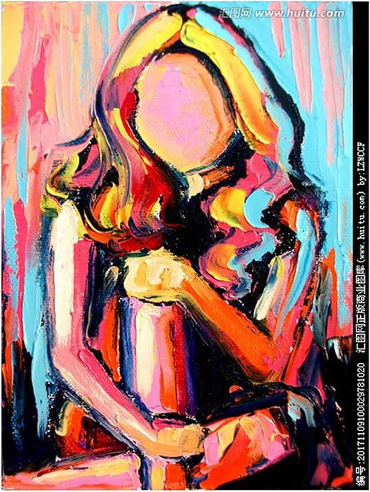 ZXJYH Frameless Home Decoration Painting Abstract Art Colourful Human