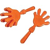 Fun ExpressOrange Plastic Hand Clappers - Toys - Noisemakers - Hand Clappers - 12 Pieces