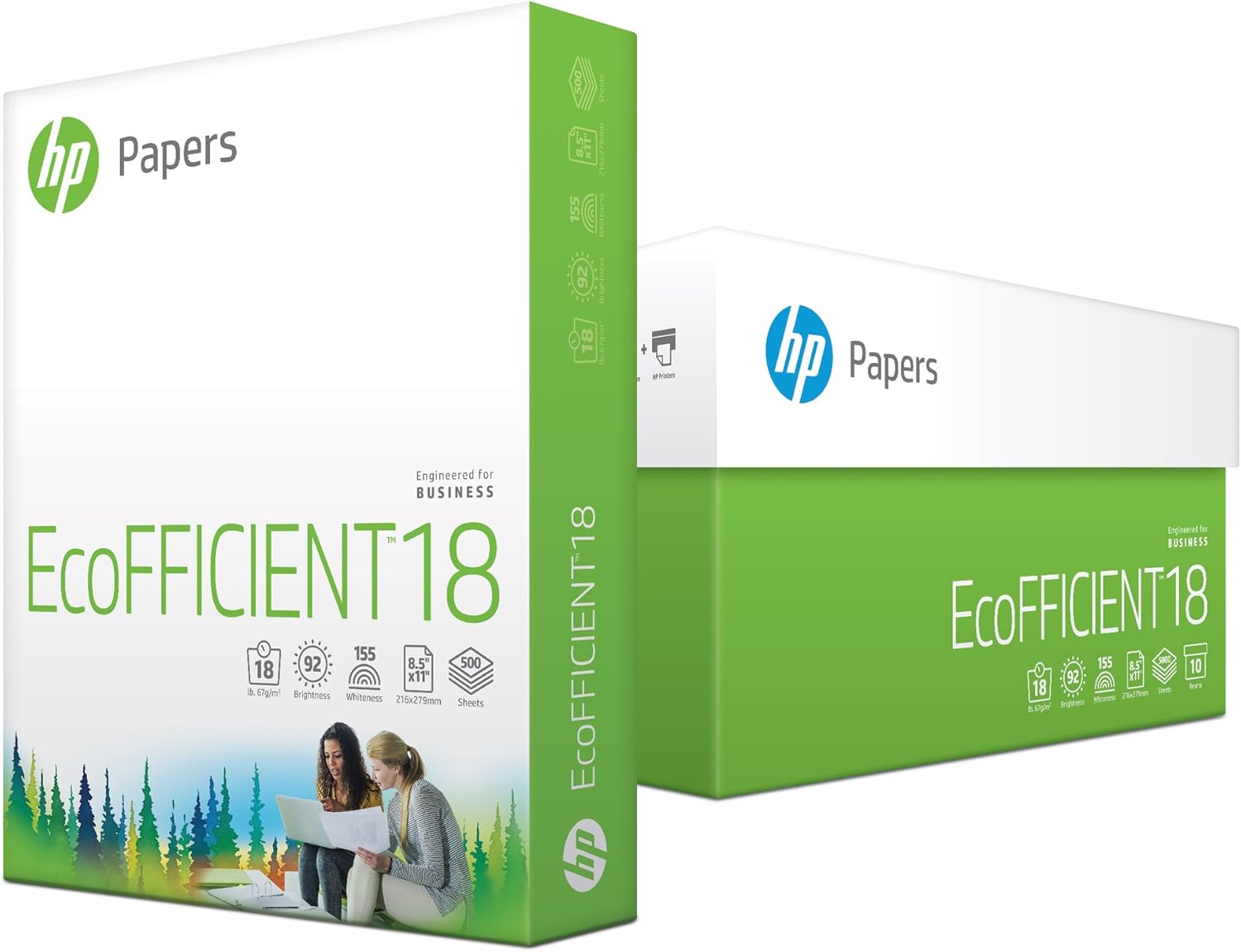 HP Printer Paper, EcoEFICIENT18 Paper, 8.5 x 11 Paper, Letter Size