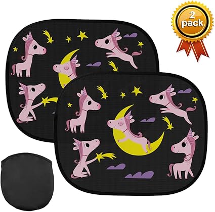 Adhesion Sans Ventouse Facile A Poser 51 X 31 Cm 2 Pieces Licorne Pare Soleil Voiture Bebe Enfant Tres Sombre Protection Uv Chaleur Pare Soleils Accessoires Psicologoentarragona Es