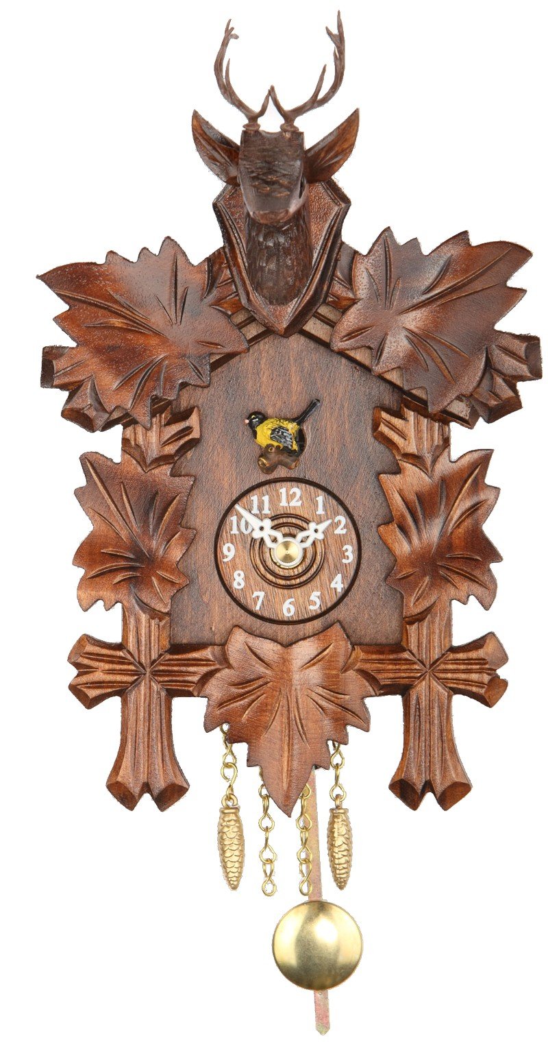 Trenkle Kuckulino Black Forest Clock Black Forest House with Quartz Movement and Cuckoo Chime, 5 Lea