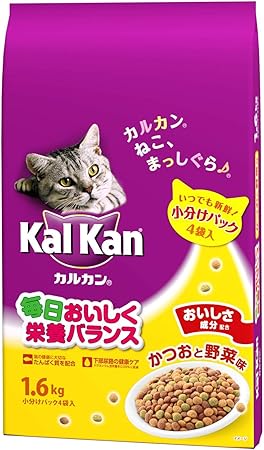 Amazon カルカン ドライ かつおと野菜味 キャットフード 成猫用 1 6kg カルカン ドライ 通販
