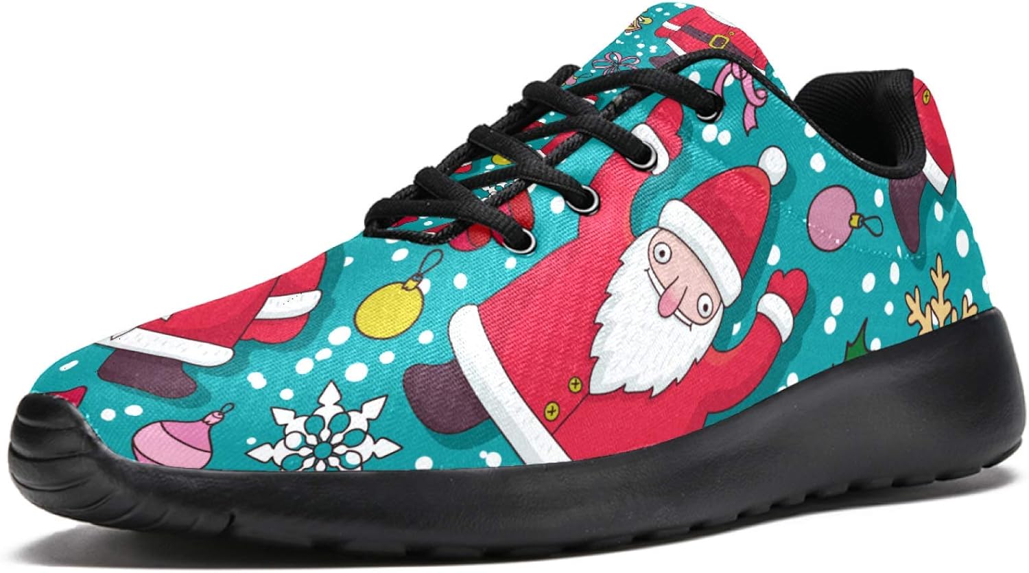 Women's Sneaker Christmas Father Santa Claus Pattern Fashion for ...