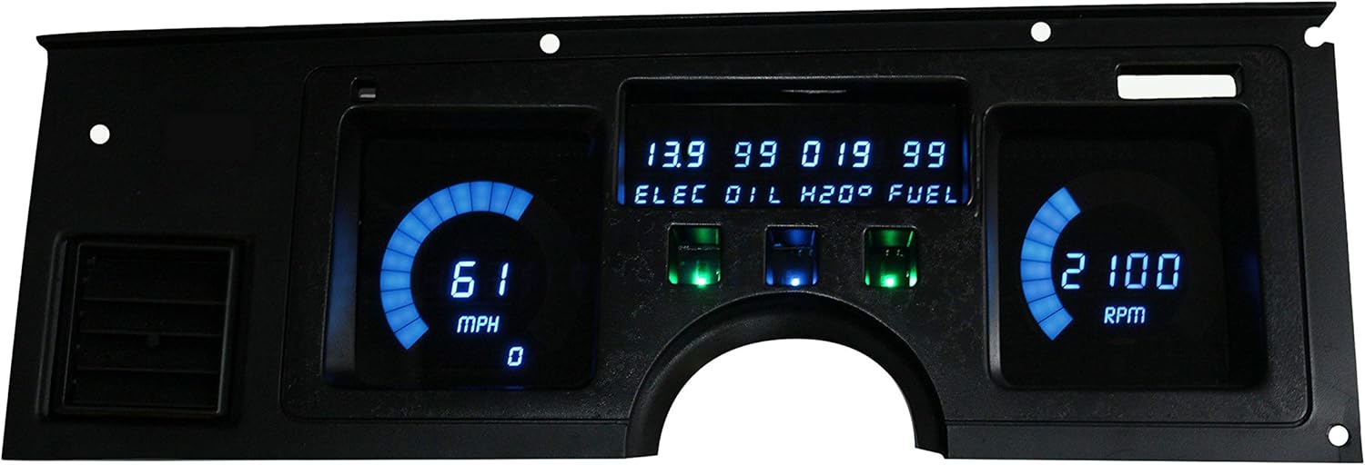 Intellitronix C4 Corvette 1984-1989 Digital Dash Gauge Replacement Panel - Direct-Fit Solution - Long Lasting Bright Blue LEDs - USA Made