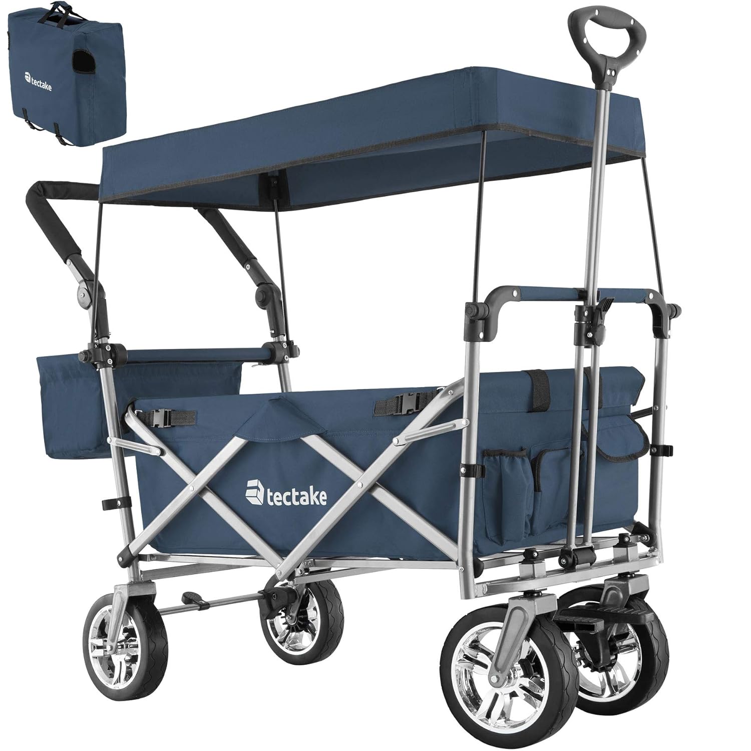 tectake 800800 Carrito de mano plegable, Carro de transporte ...