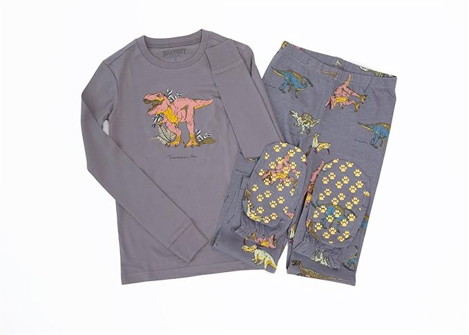 2 piece pajamas with feet