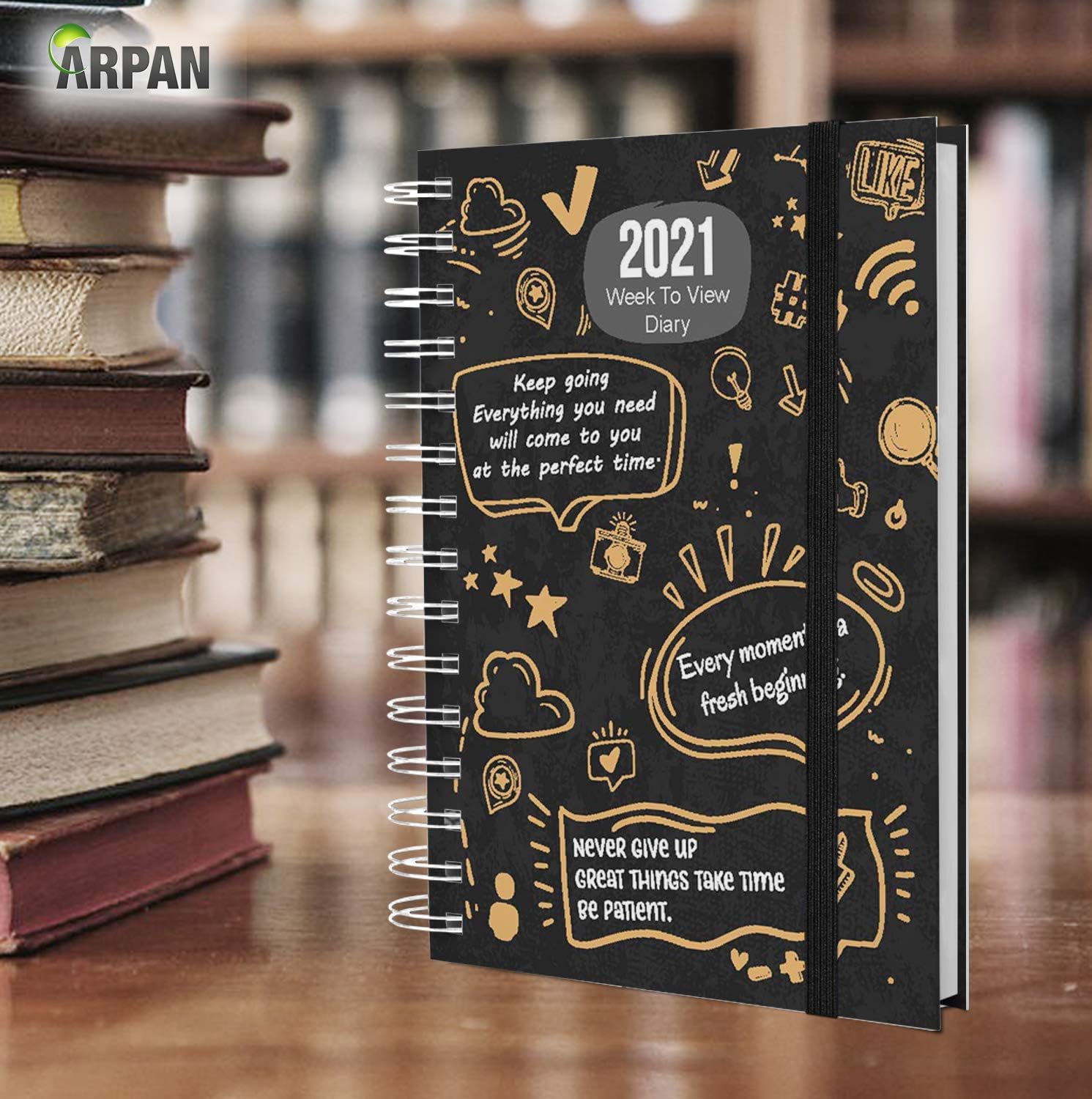 2026 Diary A5 Wiro Weekly Planner Runs Jan 2026 - Dec 2026 with Monthly Overview Pages Perfect for The Home Office or Bag - Image 3
