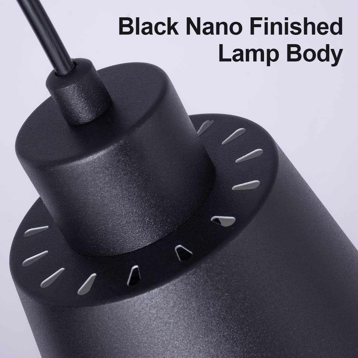 Modern Black Pendant Light Fixture 5.94'' Mini 1-Light Pendant Lighting for Kitchen Island Industrial Hanging Pendant Light Cup Shade for Dining Room, Foyer, Hallway, Bar, with 78in Flexible Cord - - 