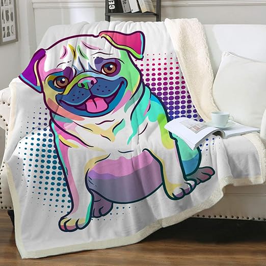 pug blanket amazon