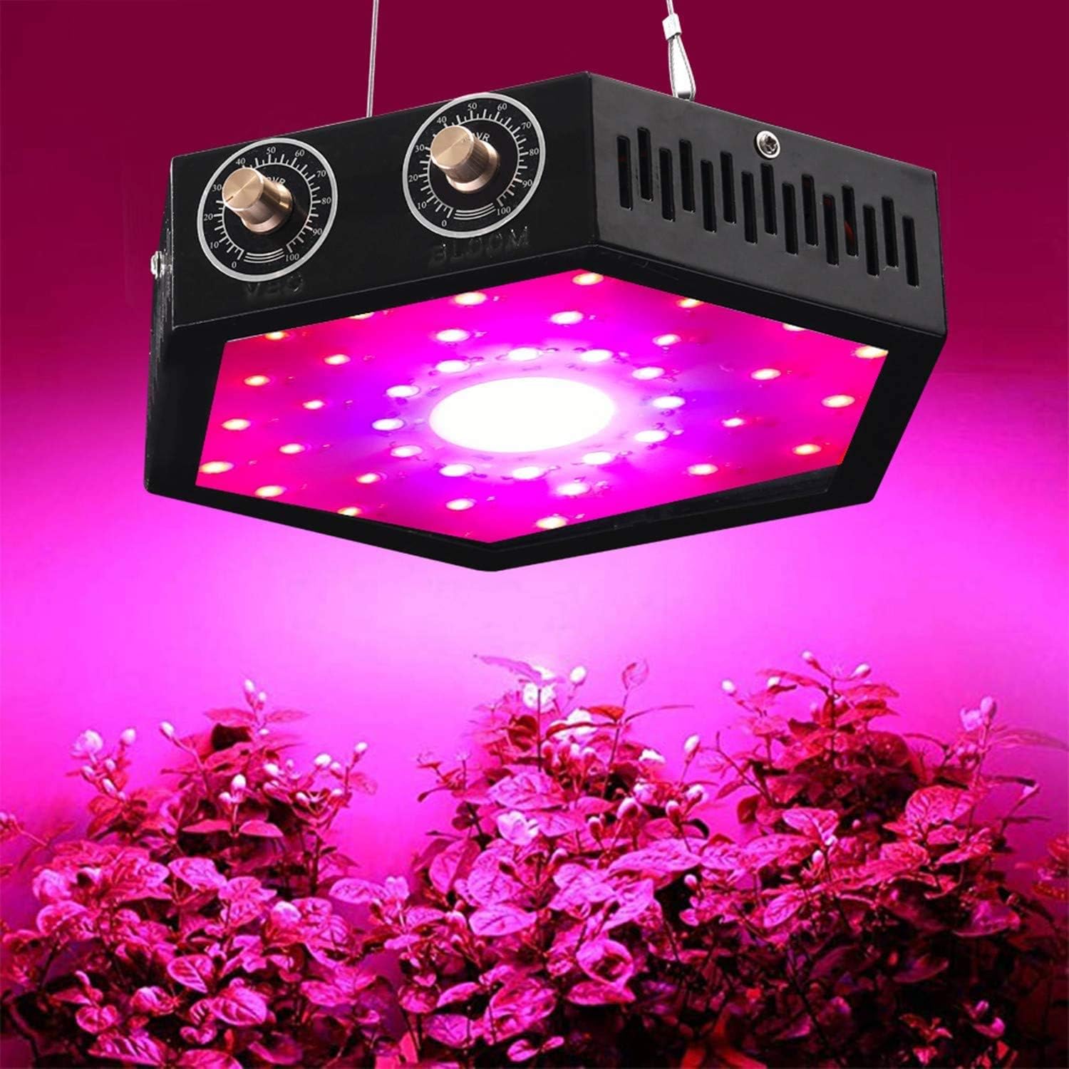 LED Plant Growing Lamps,1000W COB Full Spectrum Grow Light Adjustable 3 Brightness,Indoor Grow Lights for for Indoor Plants,Micro Greens,Clones,Succulents,Seedlings-Black