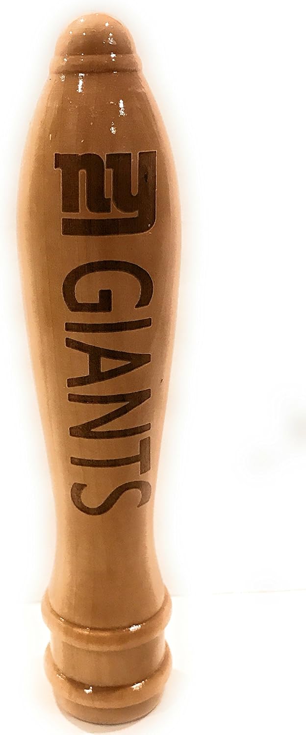 New York Giants Engraved Pub Style Beer Tap Handle Natural