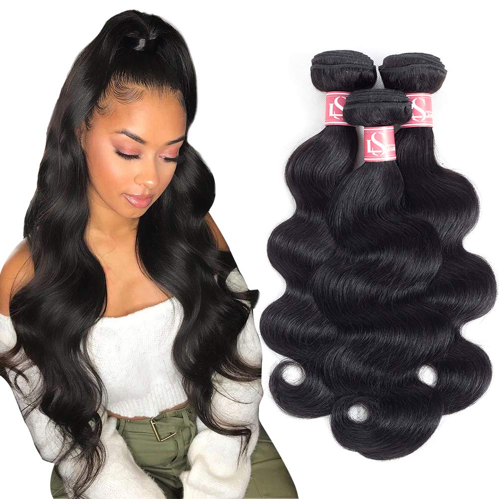LSHAIR 10A Grade Brazilian Virgin Hair Body Wave 3 Bundle (20