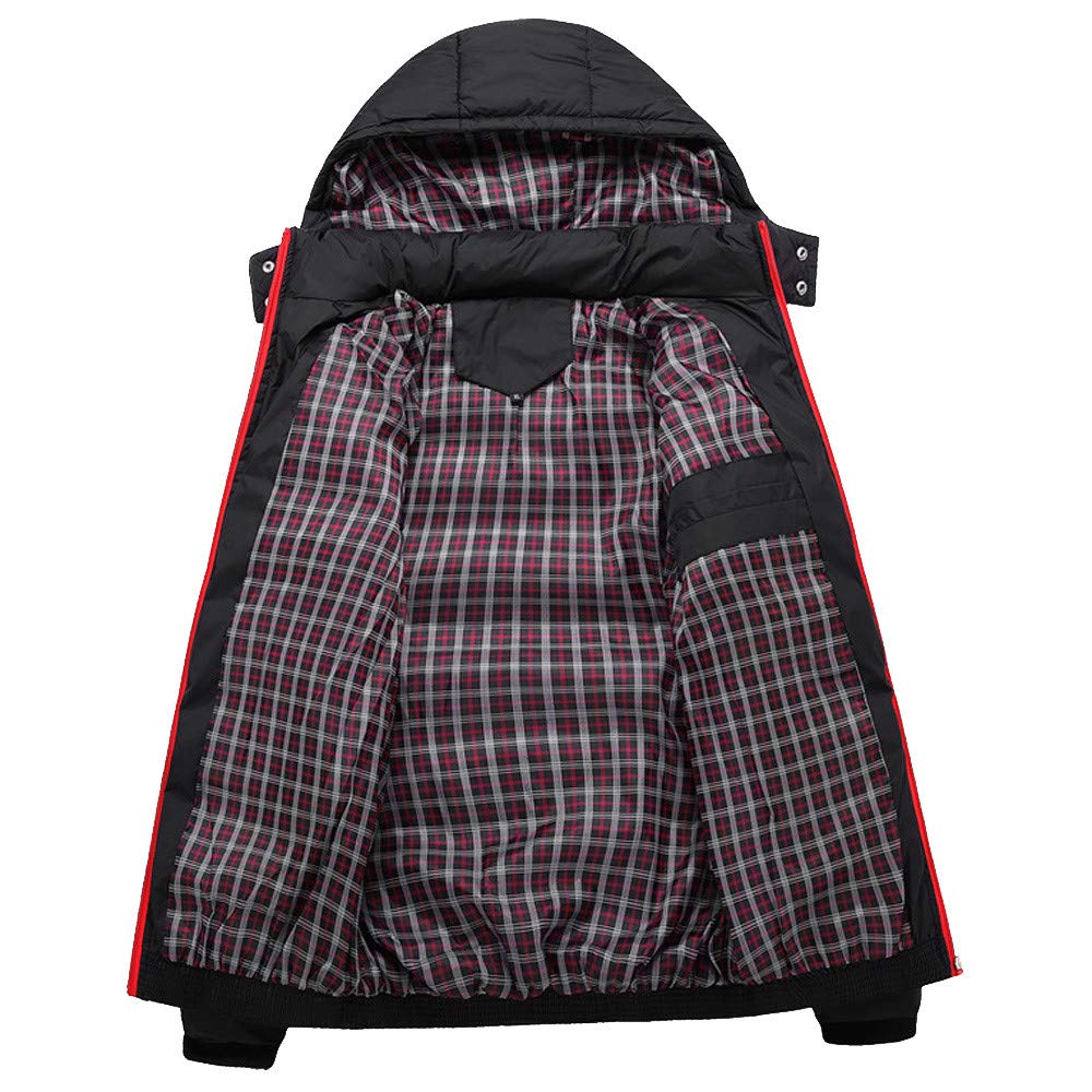  Iopqo Mens Down Jacket Boys Casual Warm Hooded