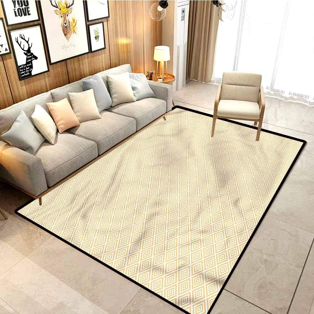 Vintage Outdoor Carpeting, Geometric Nested Square Outdoor Indoor