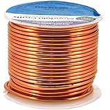 Mandala Crafts 12 14 16 18 20 22 Gauge Anodized Jewelry Making Beading Floral Colored Aluminum Craft Wire (12 Gauge, Copper)