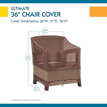 Amazon Com Duck Covers Ultimate Waterproof 36 Inch Patio Chair Cover Garden Outdoor
