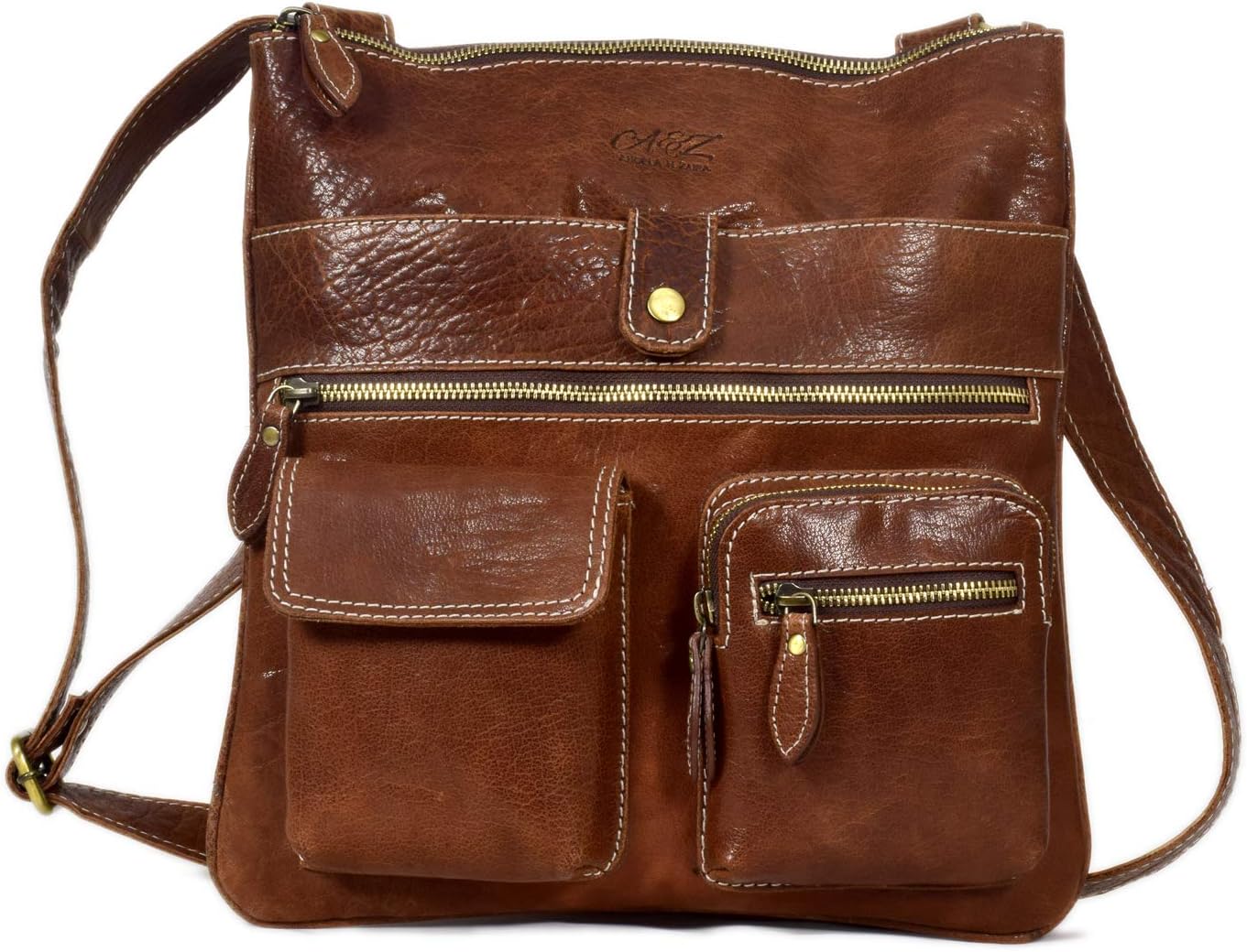 (A&Z style 181049) Genuine Leather Crossbody bag Shoulder bag Sling bag