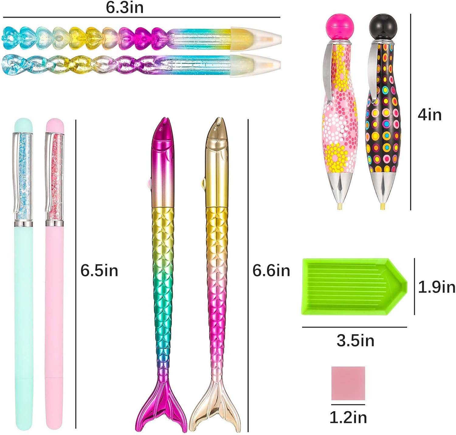 umorismo 33Pcs 5D Diamond Art Painting Tools, Includes 8 Diamond Art Painting Pens, 2 Plastic Trays, 2 Diamond Sticky Pen - Image 3