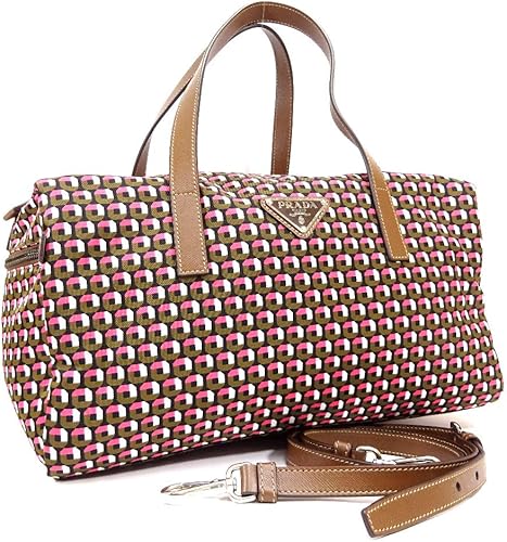 Amazon プラダ Prada 2way テスート Bl0567 ボストンバッグ マルチカラー レディース ナイロン レザー 中古 ボストンバッグ