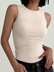 ANRABESS Womens Sleeveless High Neck Tank Tops