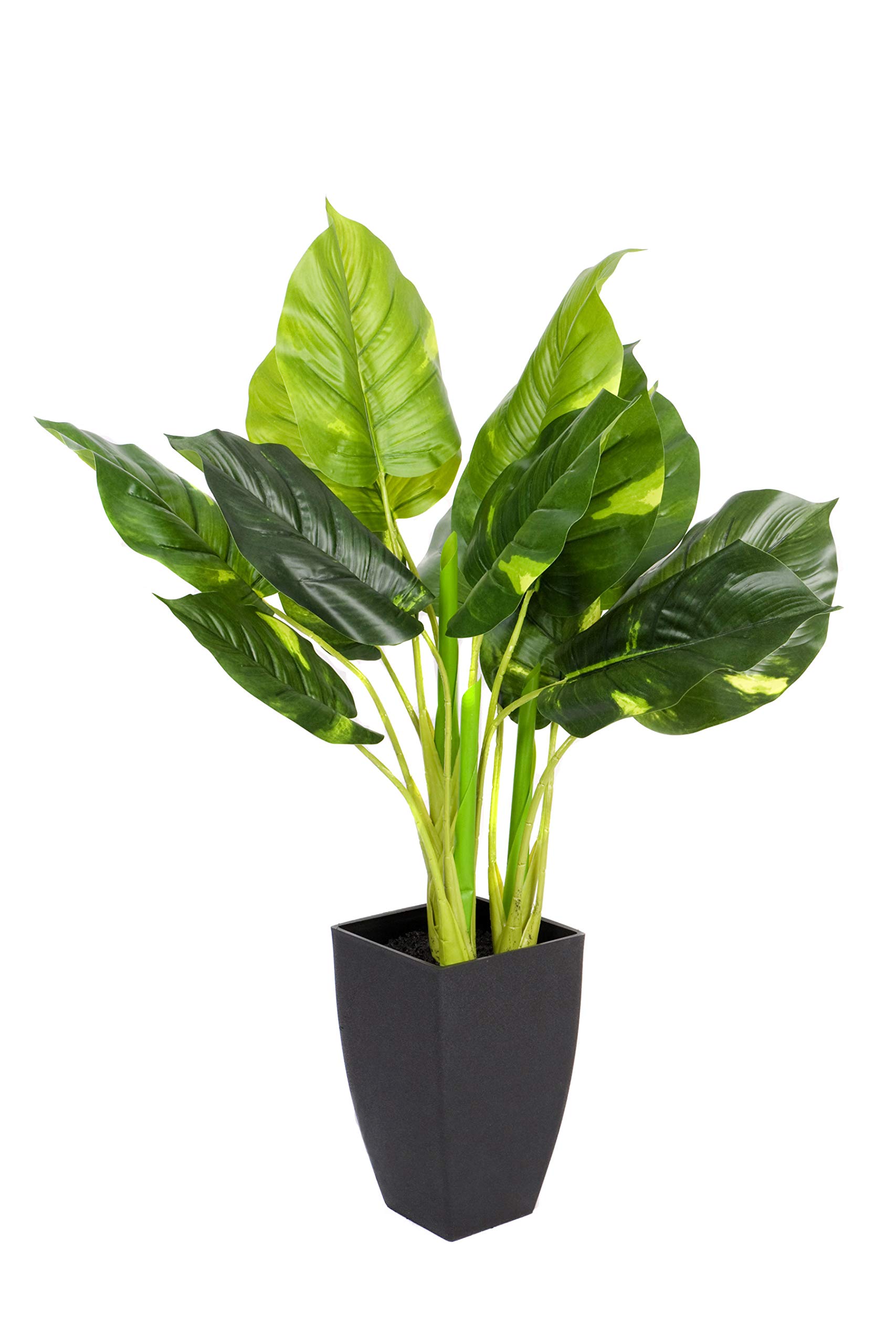 GreenBrokers Artificial Real Touch Pothos Plant in Black Pot 75cm