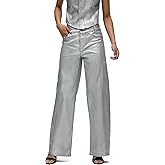 Hudson Womens Lexi Seamed Wide Leg Pant