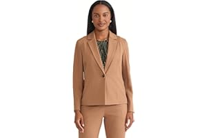 Kasper Womens One-Button Notch Collar Blazer with Seamed Waist – Compression FitBlazer