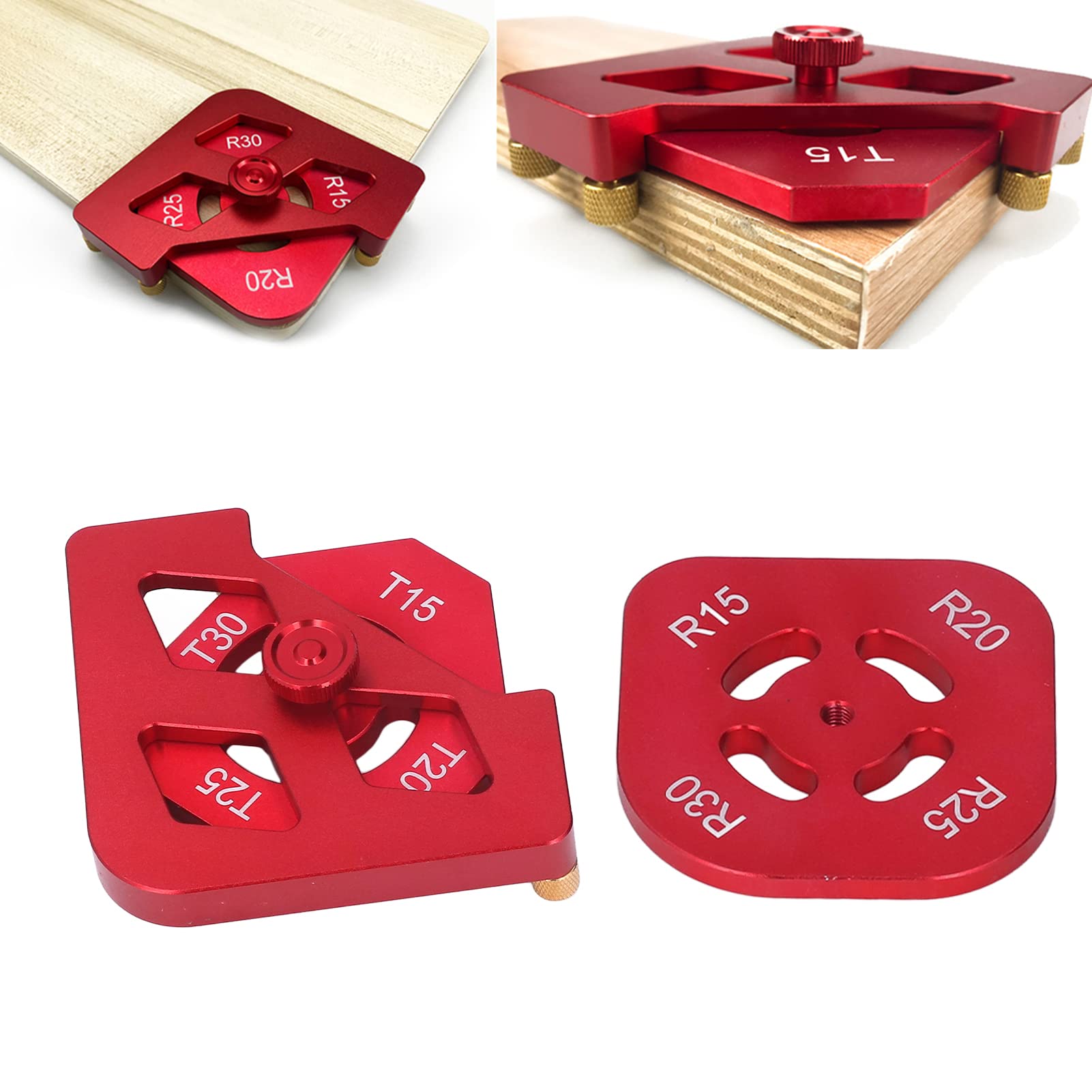Router Template Aluminium Alloy Round Corner Radius Jig Tool Set Kit for Woodworking Accessories