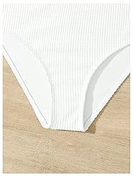 SHENHE Girl's 2 Piece High Waisted Ruffle Waffle