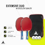 JOOLA Duo Table Tennis Set 2 Bats 3 Balls Carry Pouch Casual Play view 3