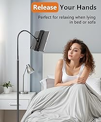 Evekea iPad Stand, Height Adjustable Tablet Floor