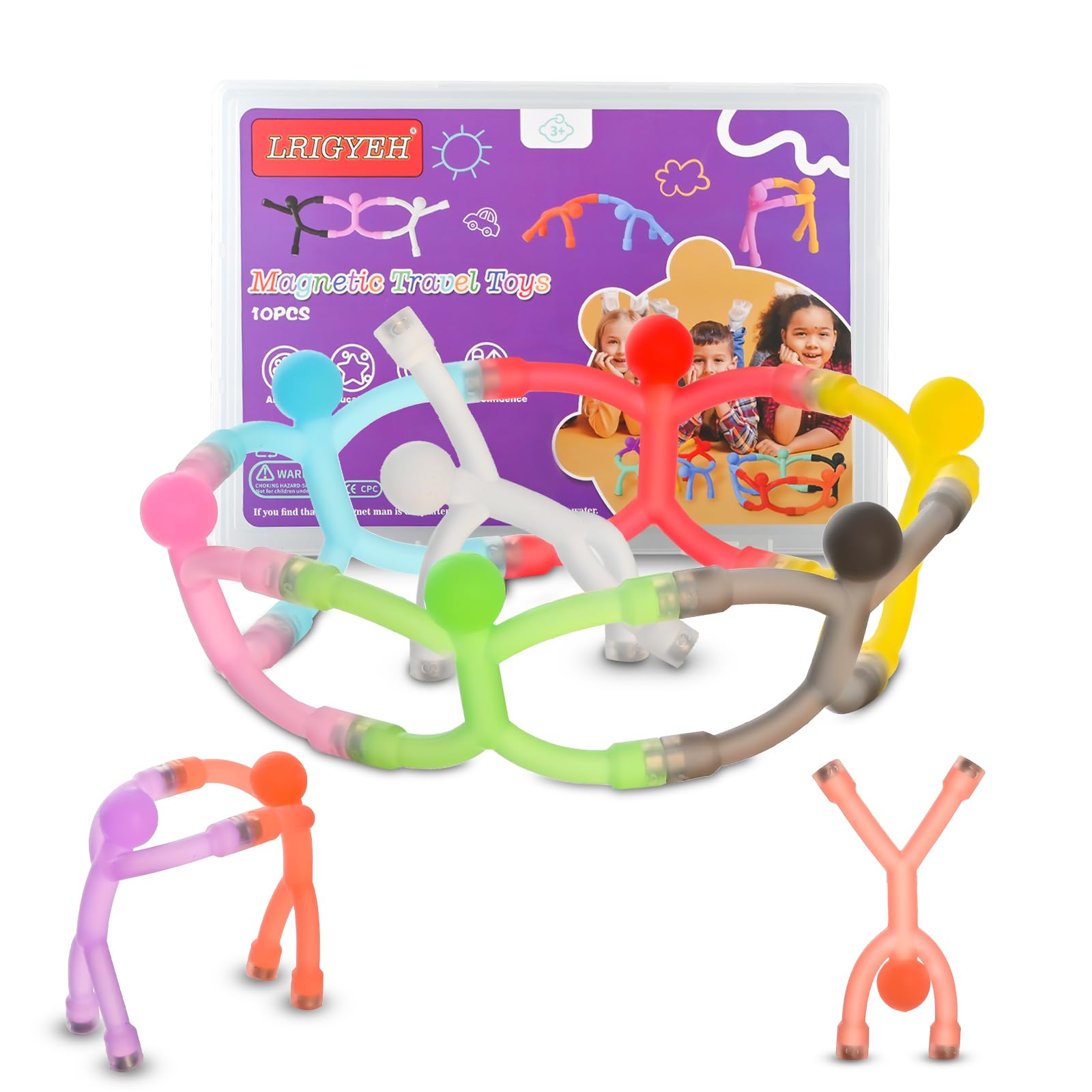Photo 1 of Magnetic Travel Toys for Toddlers Kids 10PCS, Airplane Travel Activities Essential, Fidget Toys for Kids Fun Magnet Men People, Sensory Toys for Toddlers 1-3