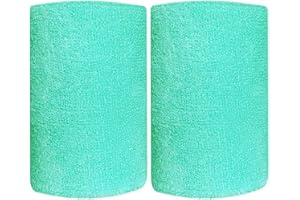 BBOLIVE 4' Inch Wrist Sweatband in 32 Different Neon Colors - Athletic Cotton Terry Cloth - Great for All Outdoor Activity(1 Pair)