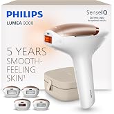 Philips Lumea 9000 IPL Hair Removal Device for Long-Lasting Smooth Skin | Laser Hair Removal Alternative, Easy Home Use, Medical Grade Safety, 4 Attachments (Body, Face, Bikini &amp; Armpits), BRI984/03