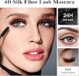 HIVETZ 4D Waterproof Mascara - Black Volume Length, False Lash Effect, Soft view 8