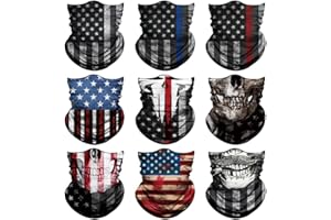 Venswell Neck Gaiter Face Mask Men Women,Seamless Bandana Rave Face Cover Scarf Mask,Balaclava,Headband, Head Wrap,Headwear