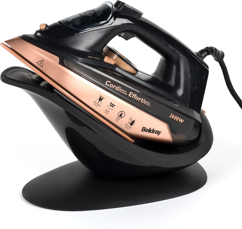 Beldray 2 In 1 Handheld Steam Iron Corded/Cordless, Ceramic Soleplate, 300ml